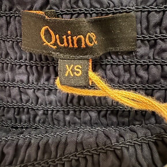 Quince 100% Organic Cotton Eyelet Smocked Midi Dress, NWT, Various - Picture 9 of 10